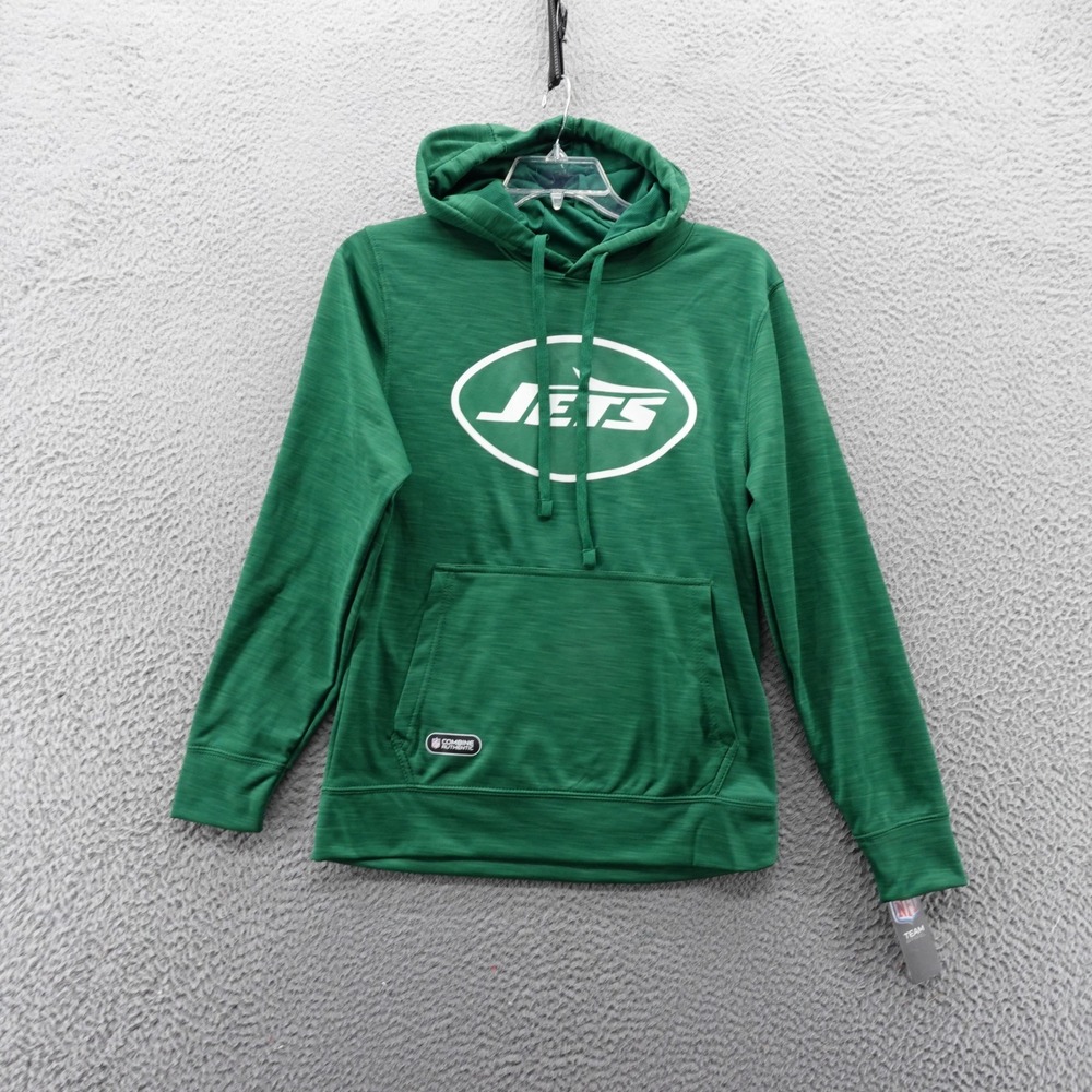 NFL Team Apparel New York Jets Hoodie Sweatshirt Mens Small Green Pullover NWT